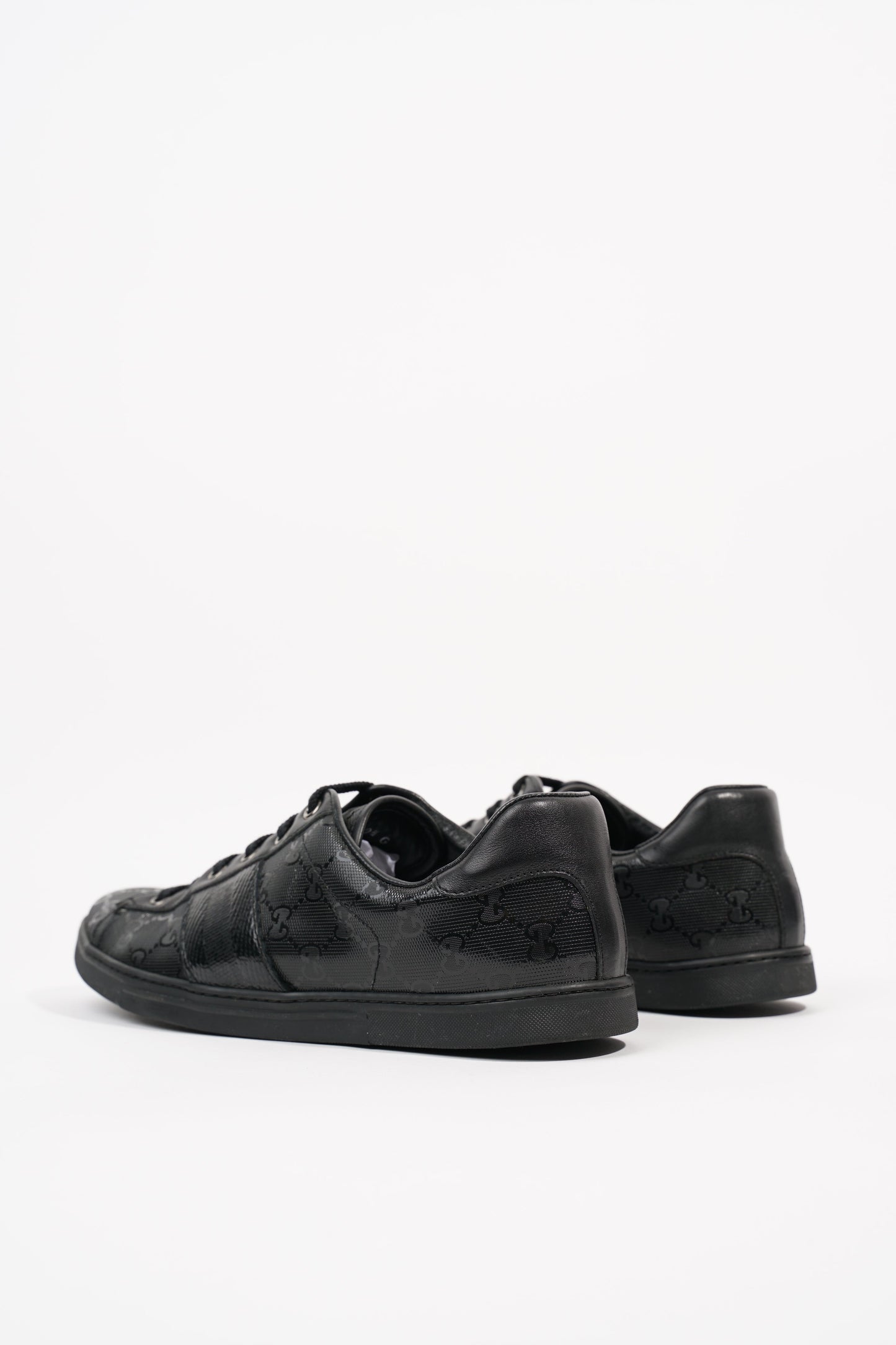 Gucci Mens Guccissima Low Top Sneaker Black EU 40.5 / UK 6.5