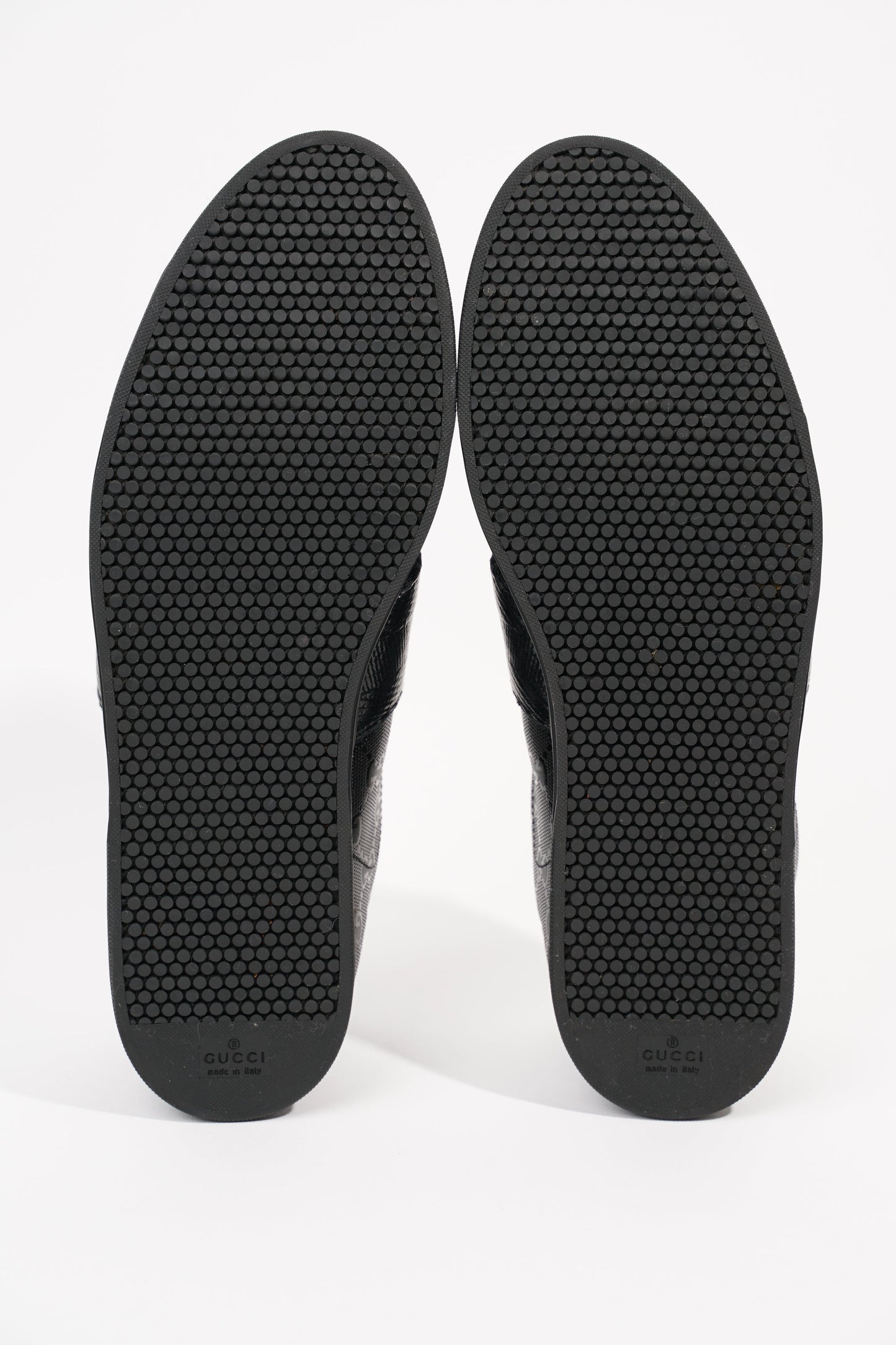 Gucci Mens Guccissima Low Top Sneaker Black EU 40.5 / UK 6.5