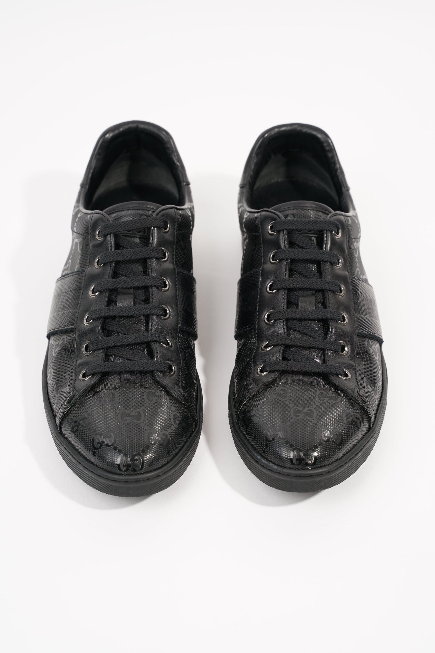 Gucci Mens Guccissima Low Top Sneaker Black EU 40.5 / UK 6.5