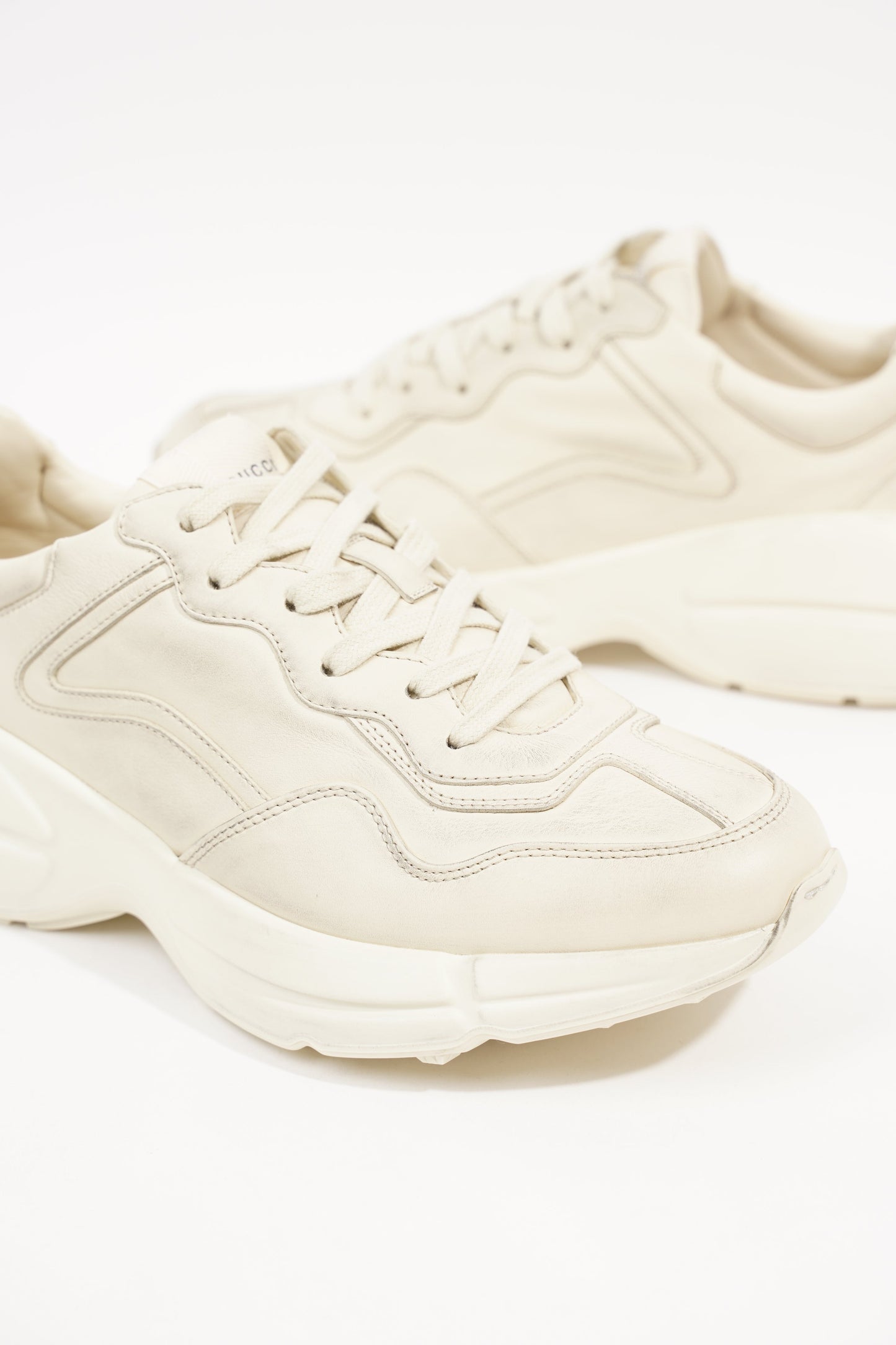 Gucci Mens Rhyton Sneaker Ivory EU 41 / UK 7