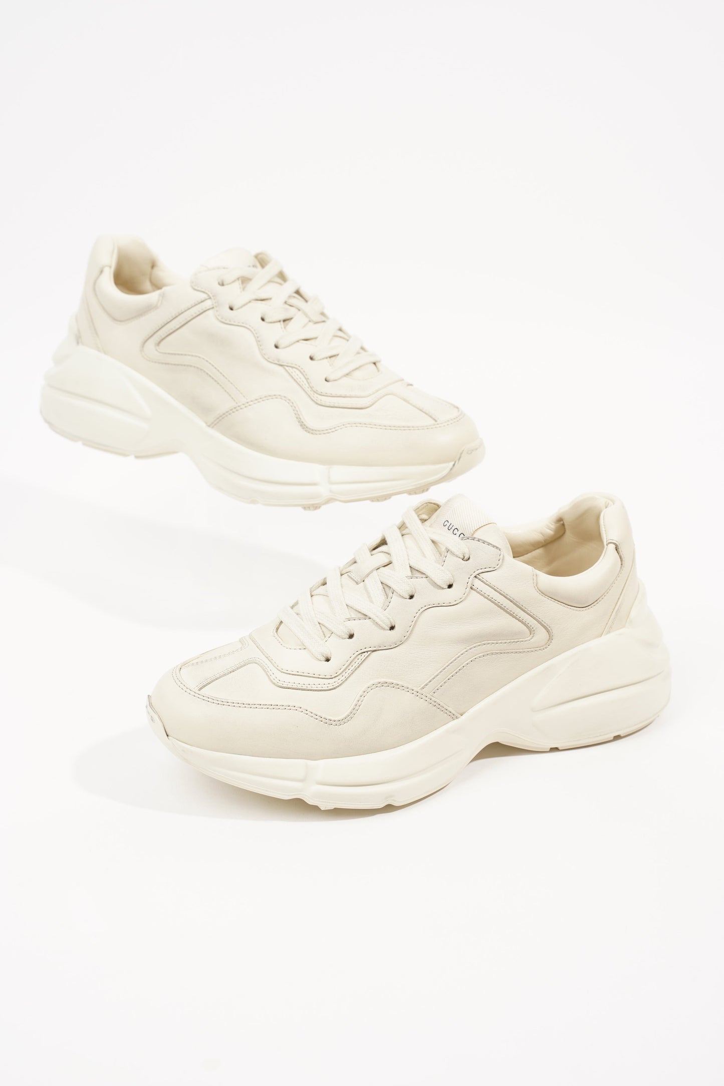 Gucci Mens Rhyton Sneaker Ivory EU 41 / UK 7