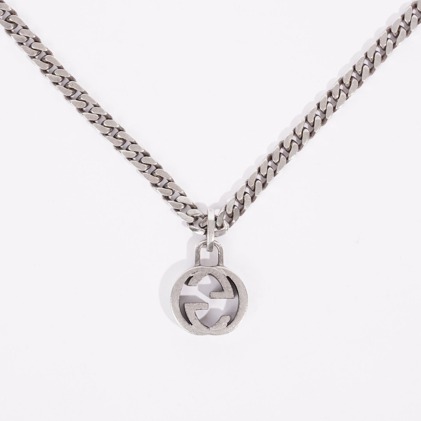 Gucci Mens Interlocking G Chain Silver