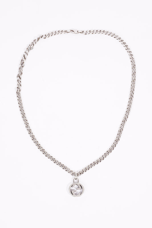 Gucci Mens Interlocking G Chain Silver