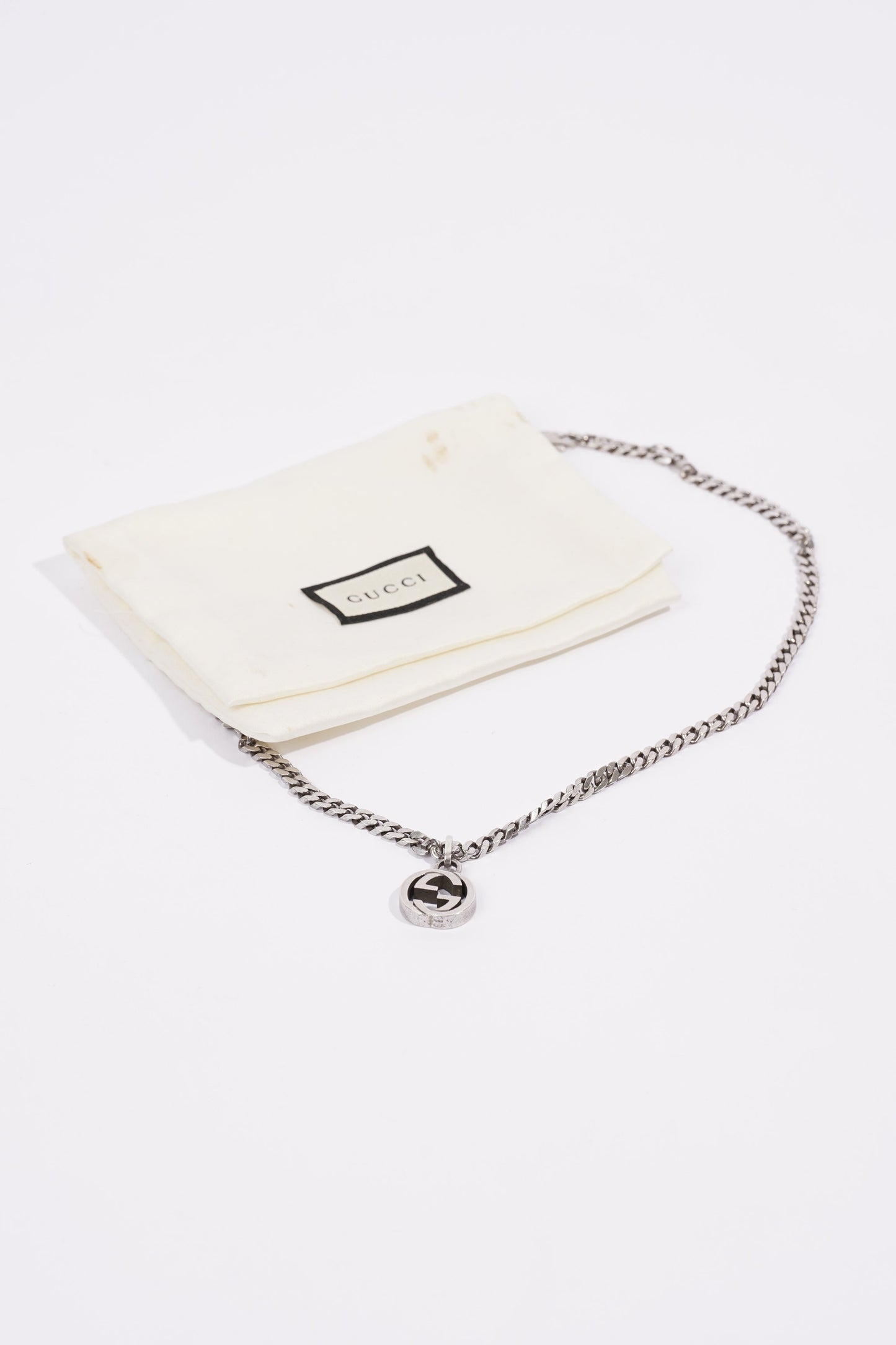 Gucci Mens Interlocking G Chain Silver