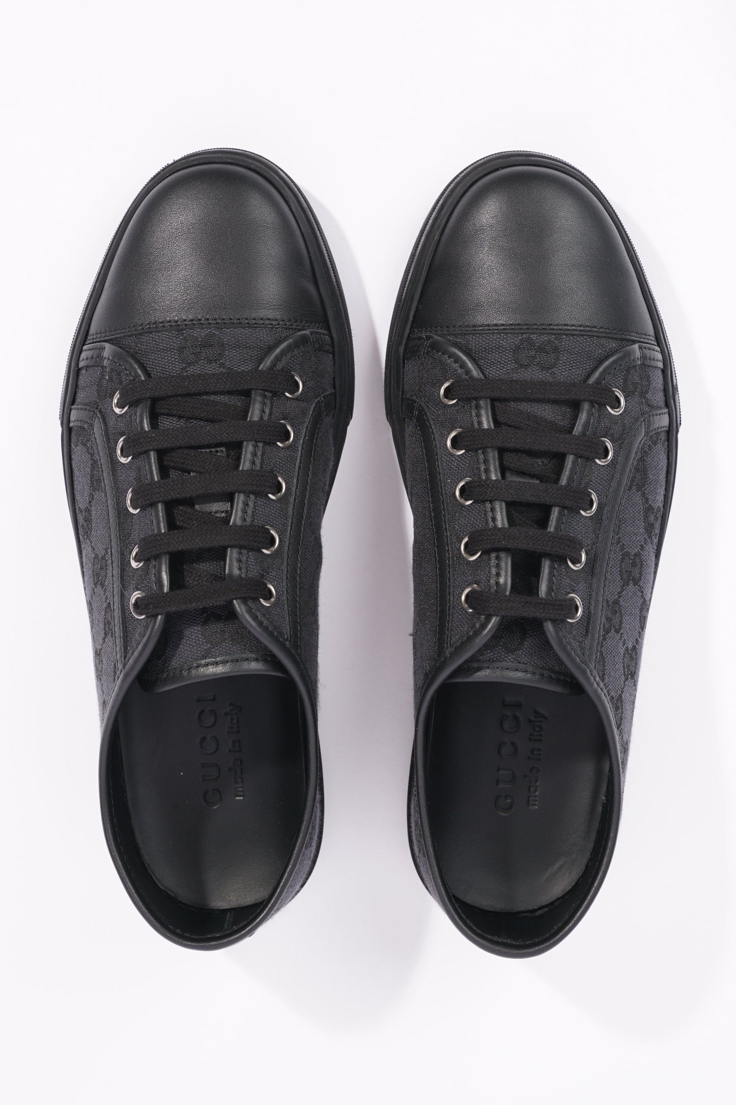 Gucci Mens GG Canvas Low Top Sneaker Black EU 40 / UK 6