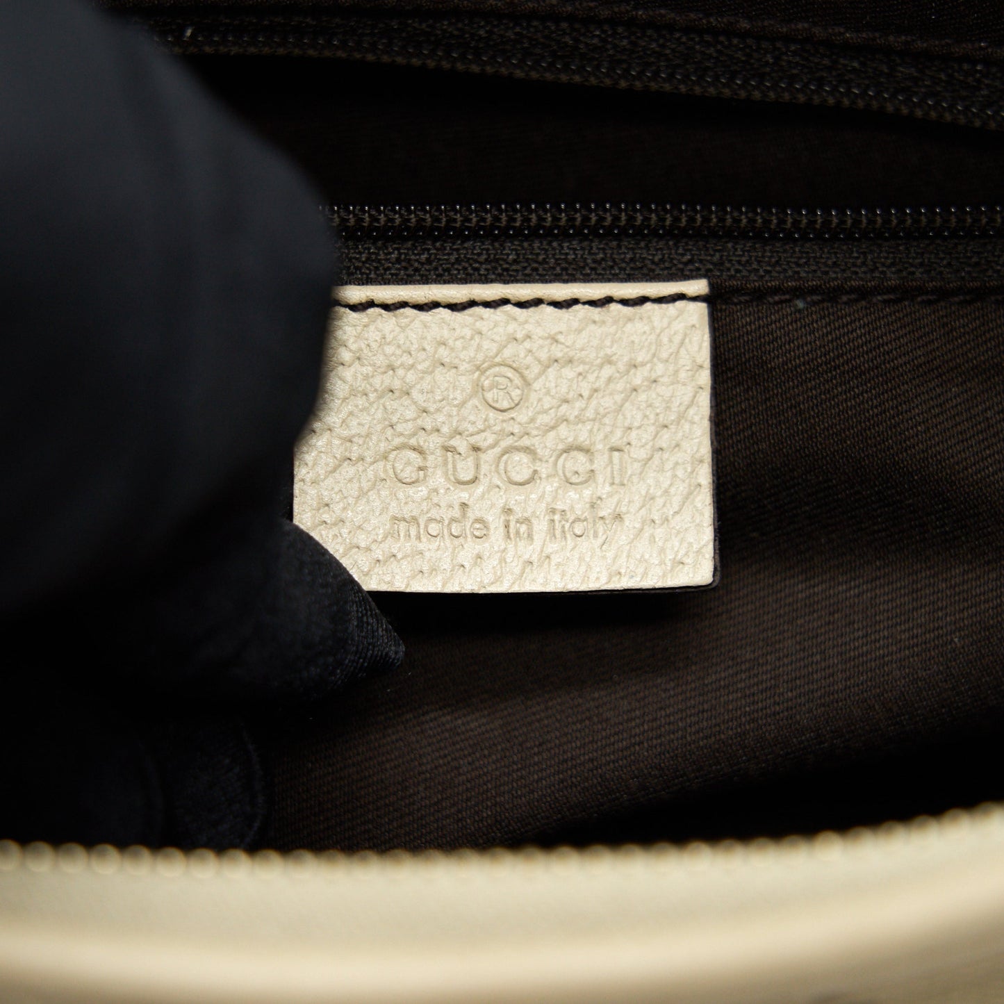 Gucci Abbey Canvas Leather Shoulder Bag