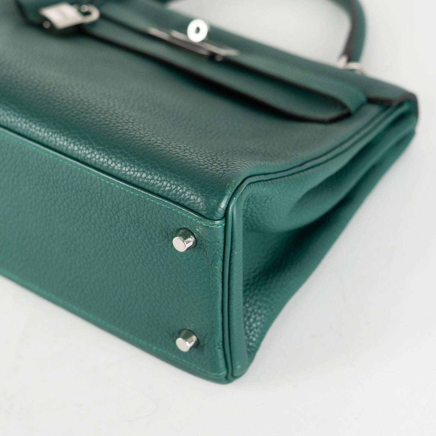 Hermes Kelly 32 Green Malachite Togo - Q Stamp