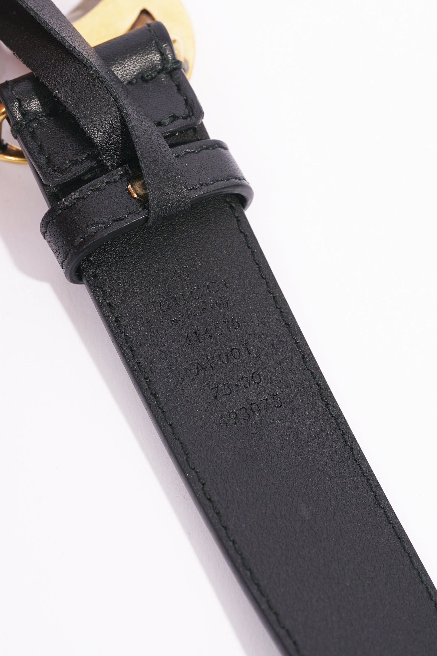Gucci Womens Marmont Belt Black / Gold 75-30