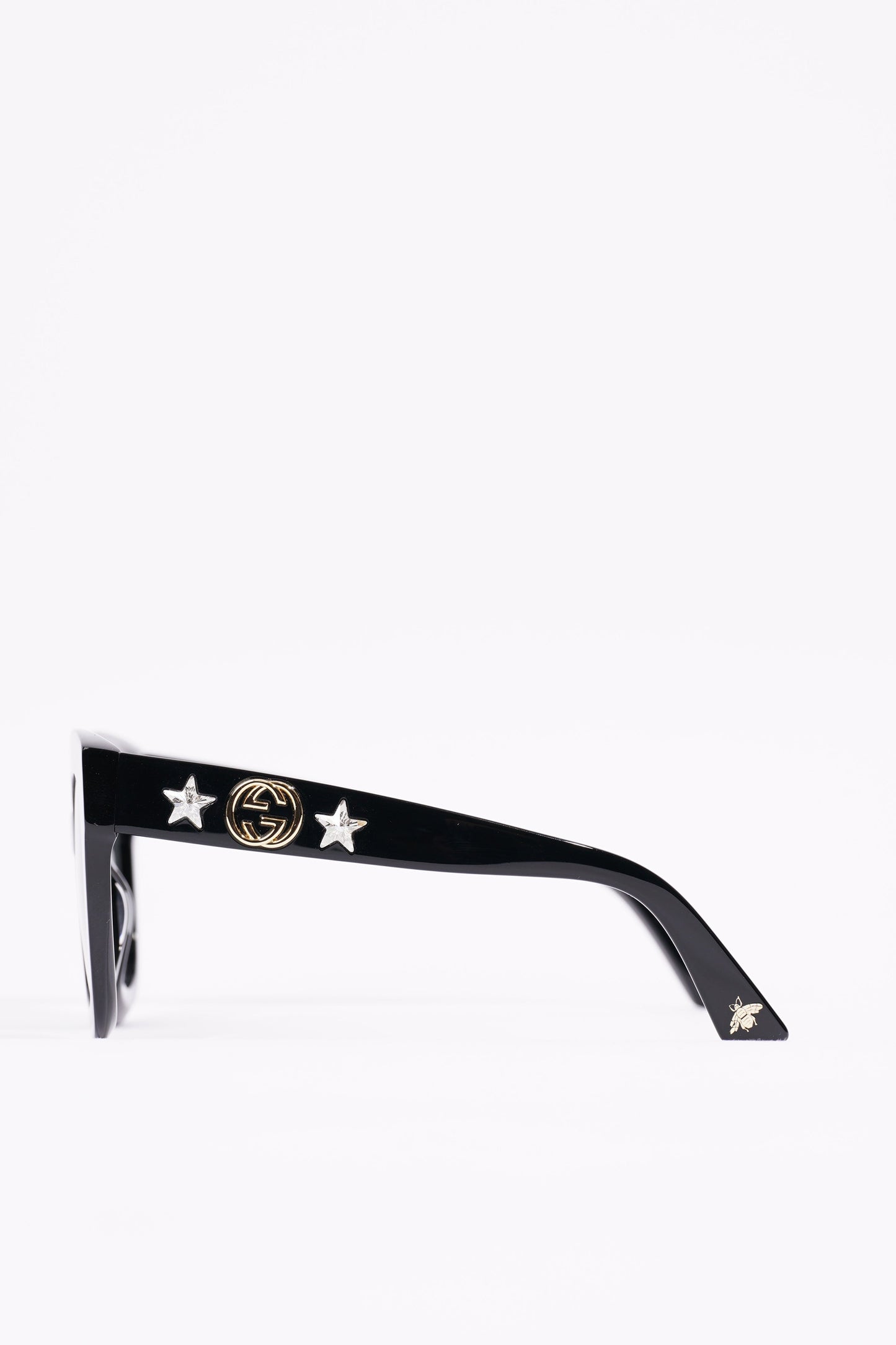 Gucci Womens GG0208S Sunglasses Black / Gold / Silver 140
