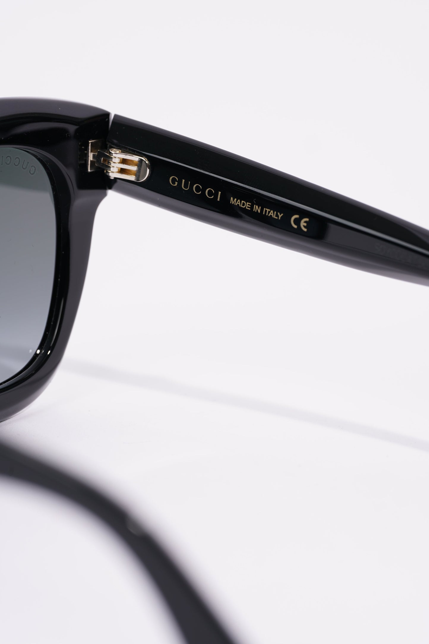 Gucci Womens GG0208S Sunglasses Black / Gold / Silver 140
