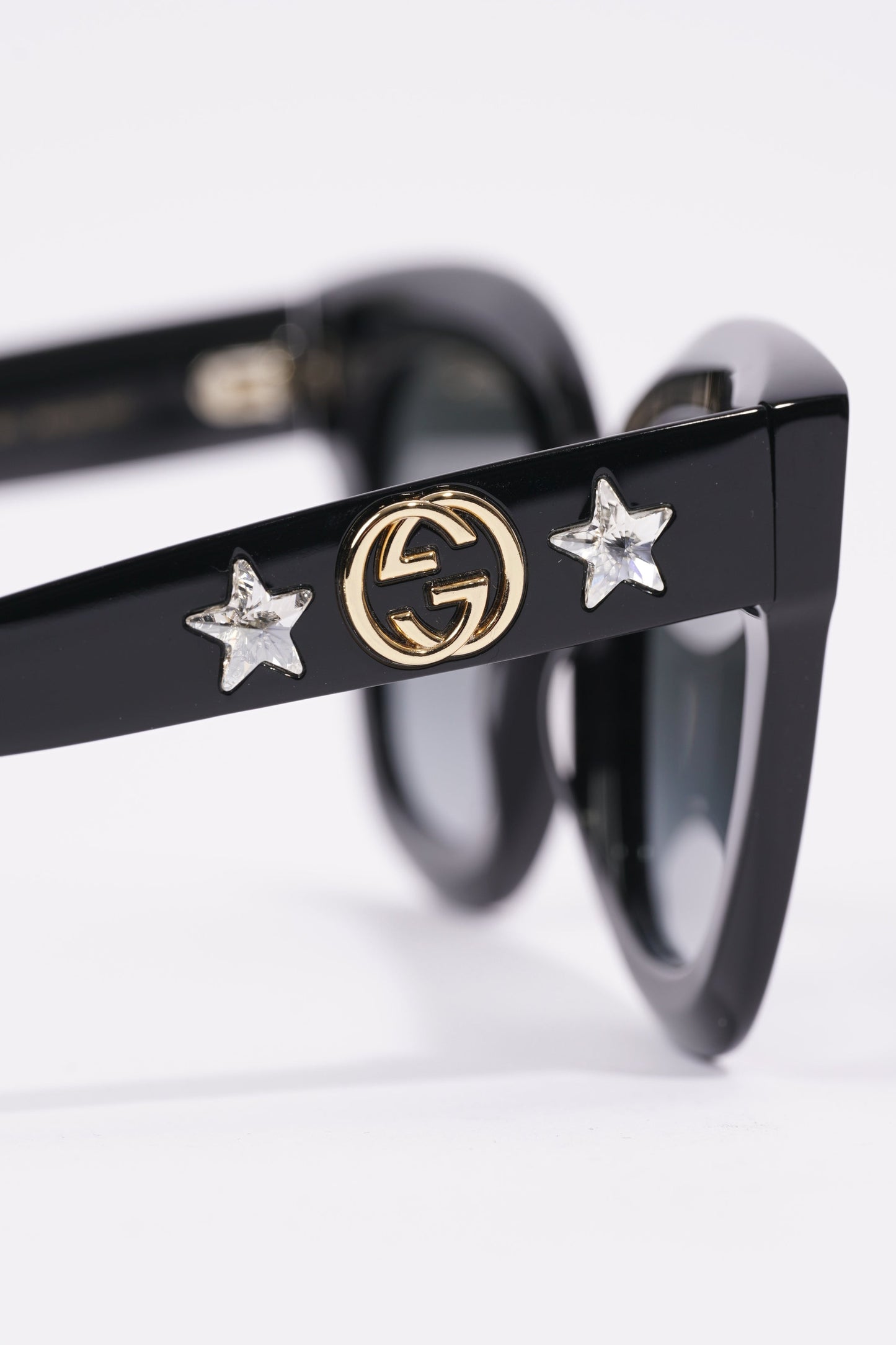 Gucci Womens GG0208S Sunglasses Black / Gold / Silver 140