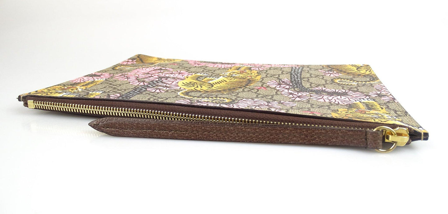 Gucci GG Supreme Bengal Zip Pouch Ltd Edition