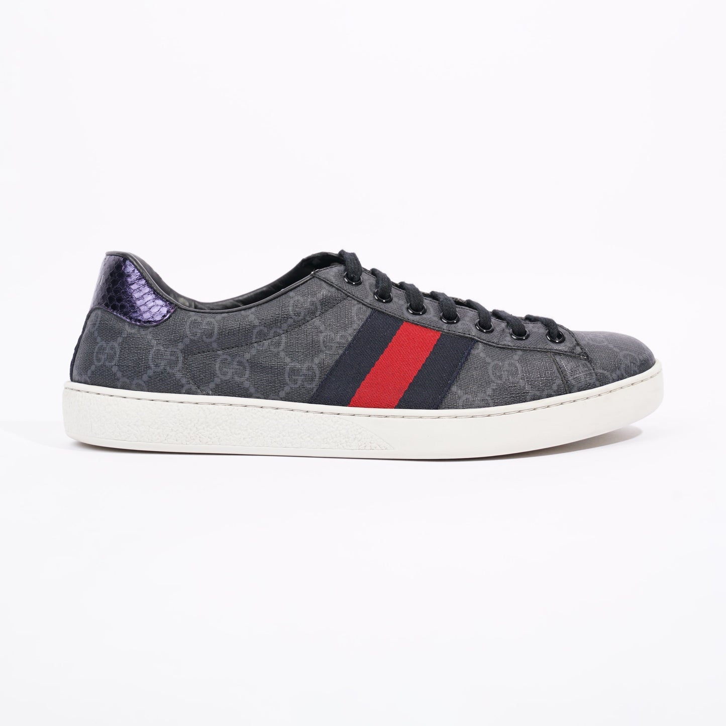 Gucci Mens Ace Black Supreme / Red / Navy EU 42.5 / UK 8.5