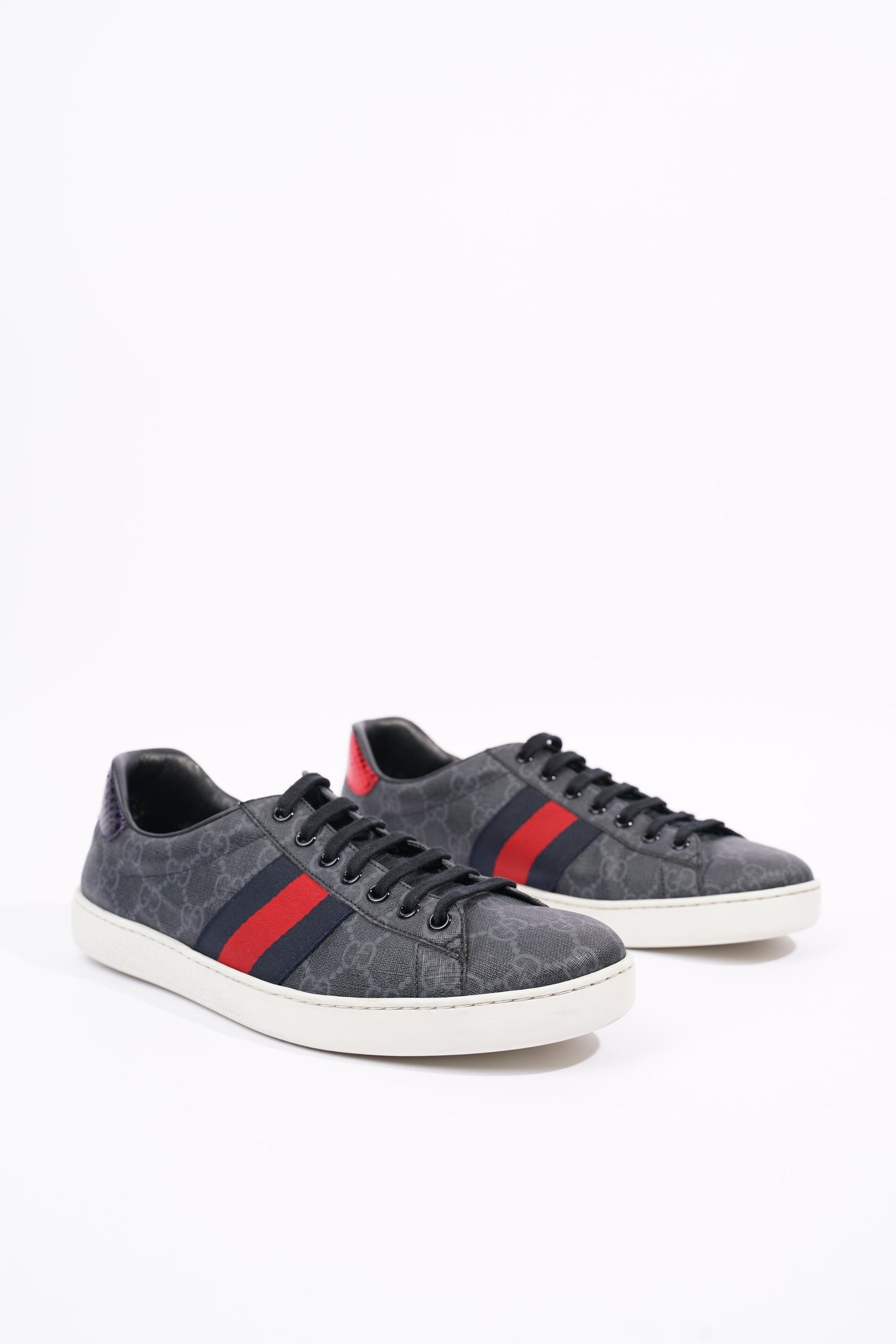 Gucci Mens Ace Black Supreme / Red / Navy EU 42.5 / UK 8.5