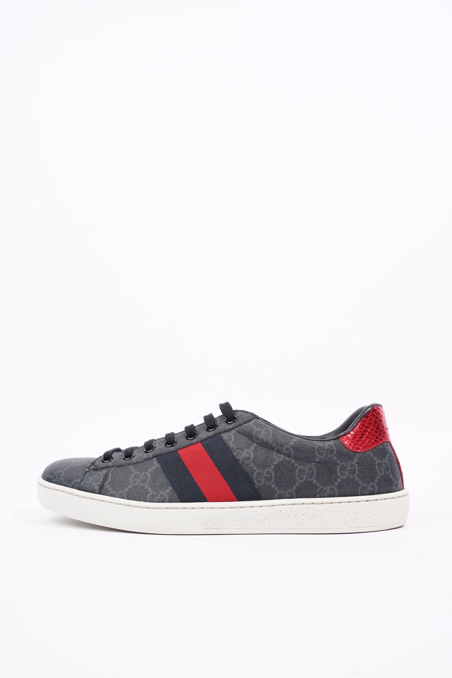 Gucci Mens Ace Black Supreme / Red / Navy EU 42.5 / UK 8.5