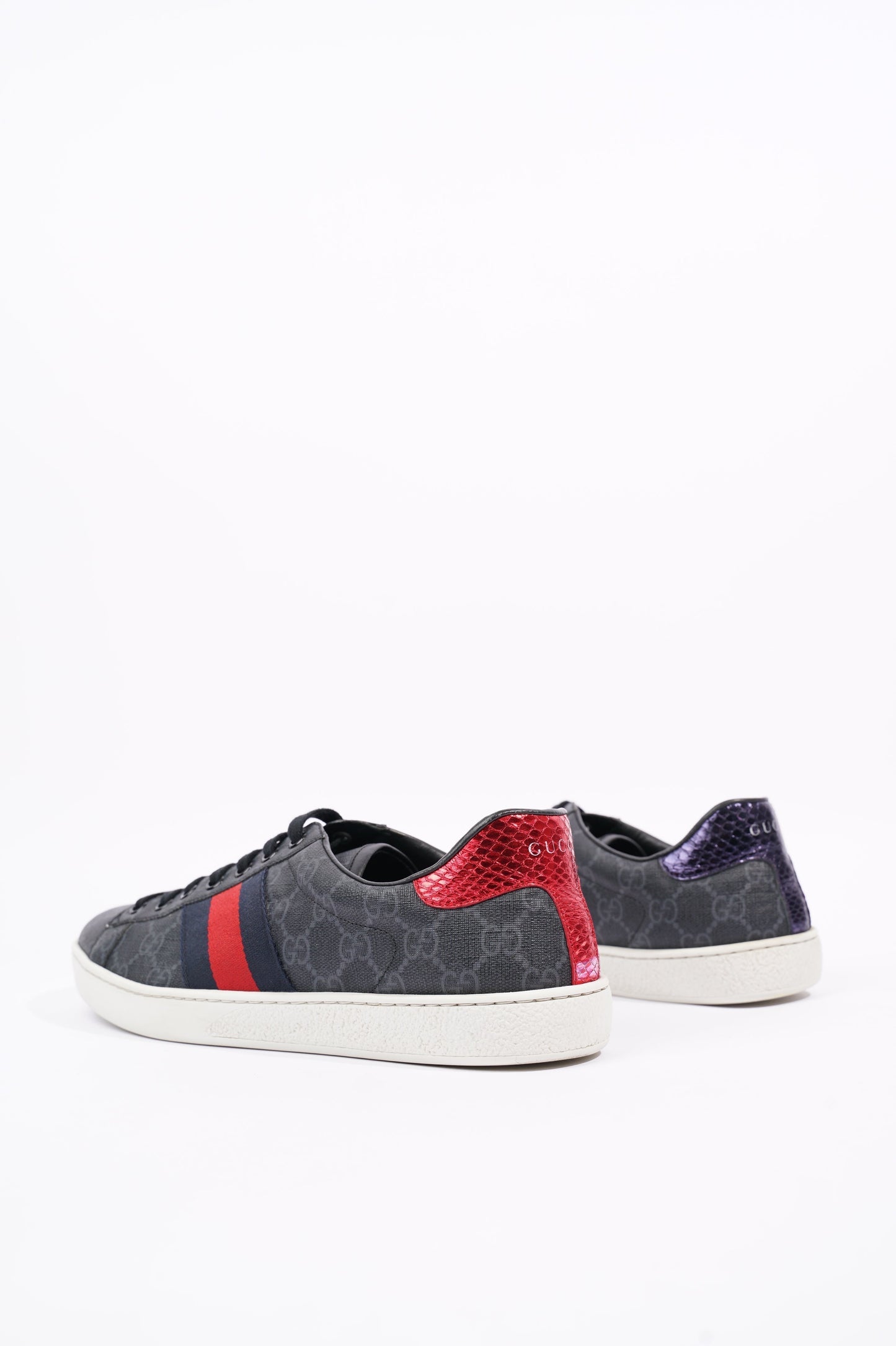 Gucci Mens Ace Black Supreme / Red / Navy EU 42.5 / UK 8.5