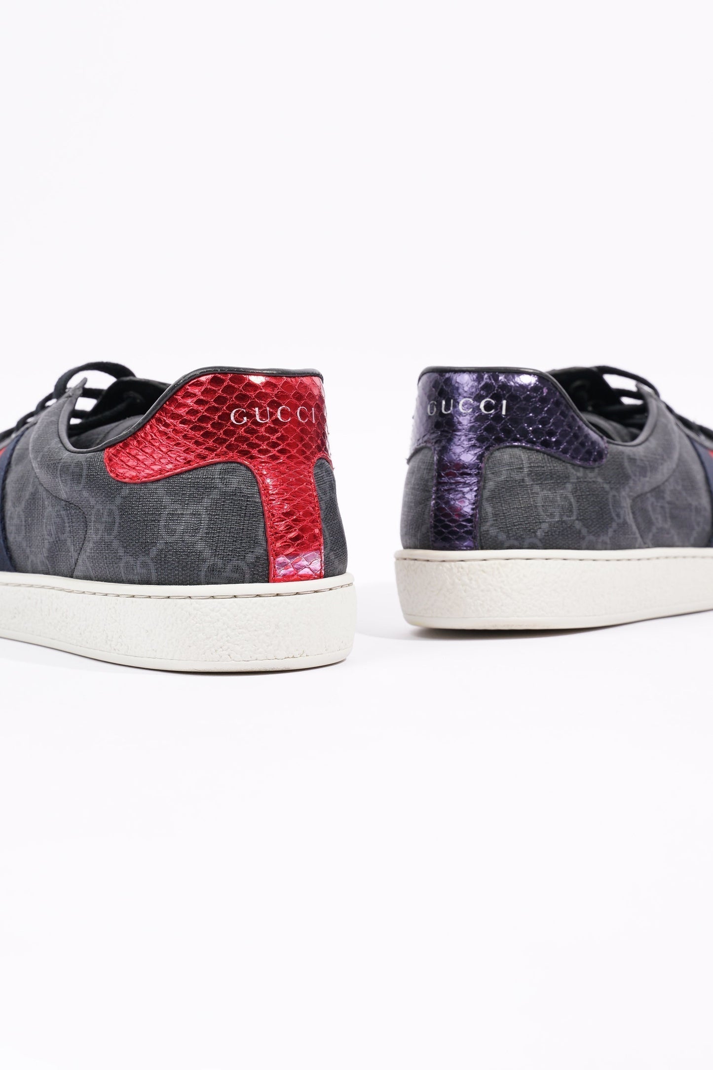 Gucci Mens Ace Black Supreme / Red / Navy EU 42.5 / UK 8.5