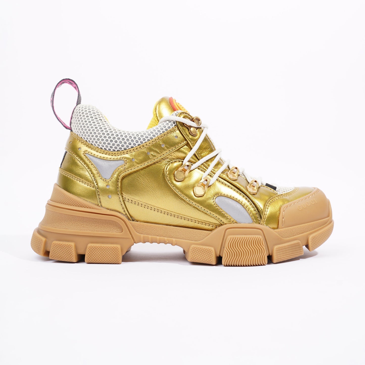 Gucci Womens Flashtrek Gold / White EU 37.5 / UK 4.5