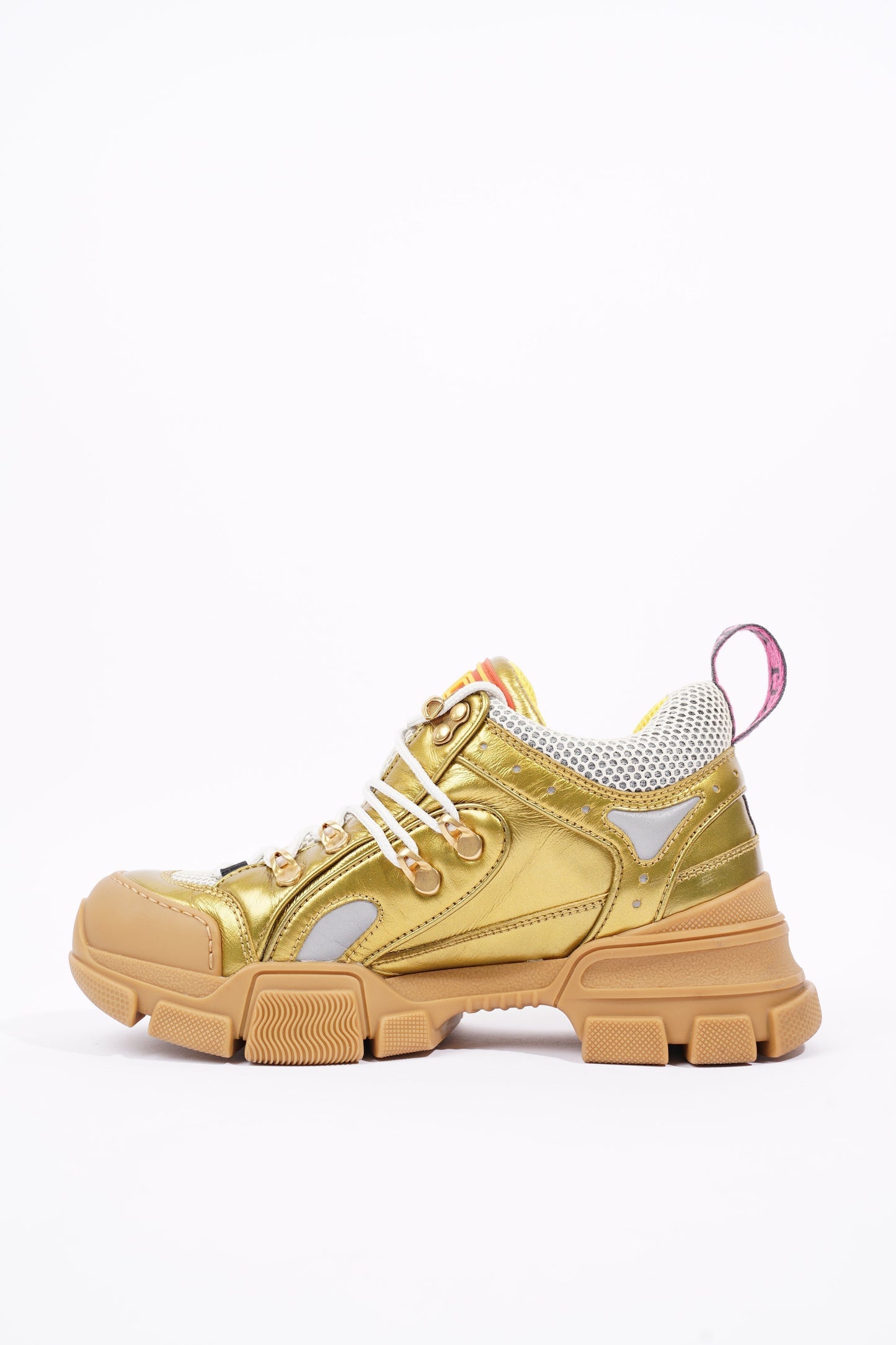 Gucci Womens Flashtrek Gold / White EU 37.5 / UK 4.5