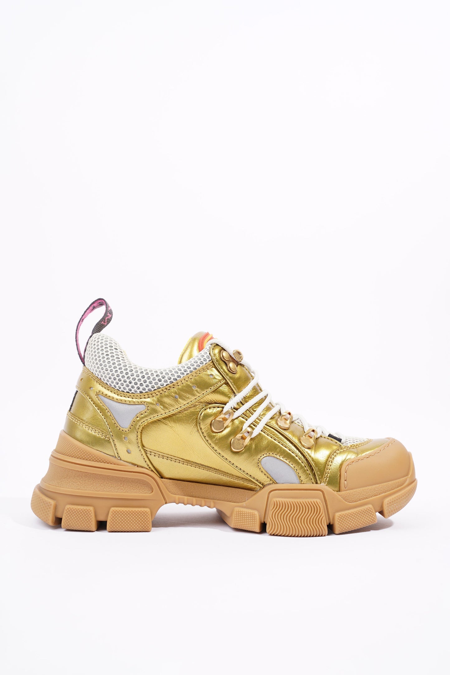 Gucci Womens Flashtrek Gold / White EU 37.5 / UK 4.5