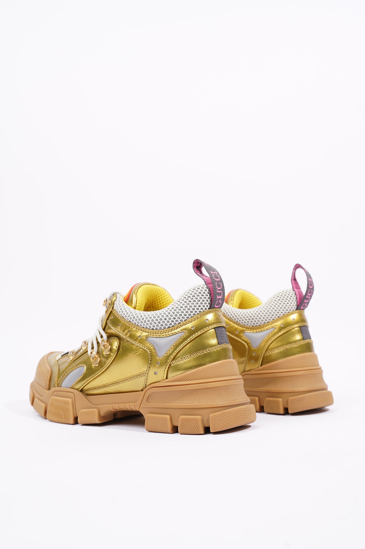 Gucci Womens Flashtrek Gold / White EU 37.5 / UK 4.5