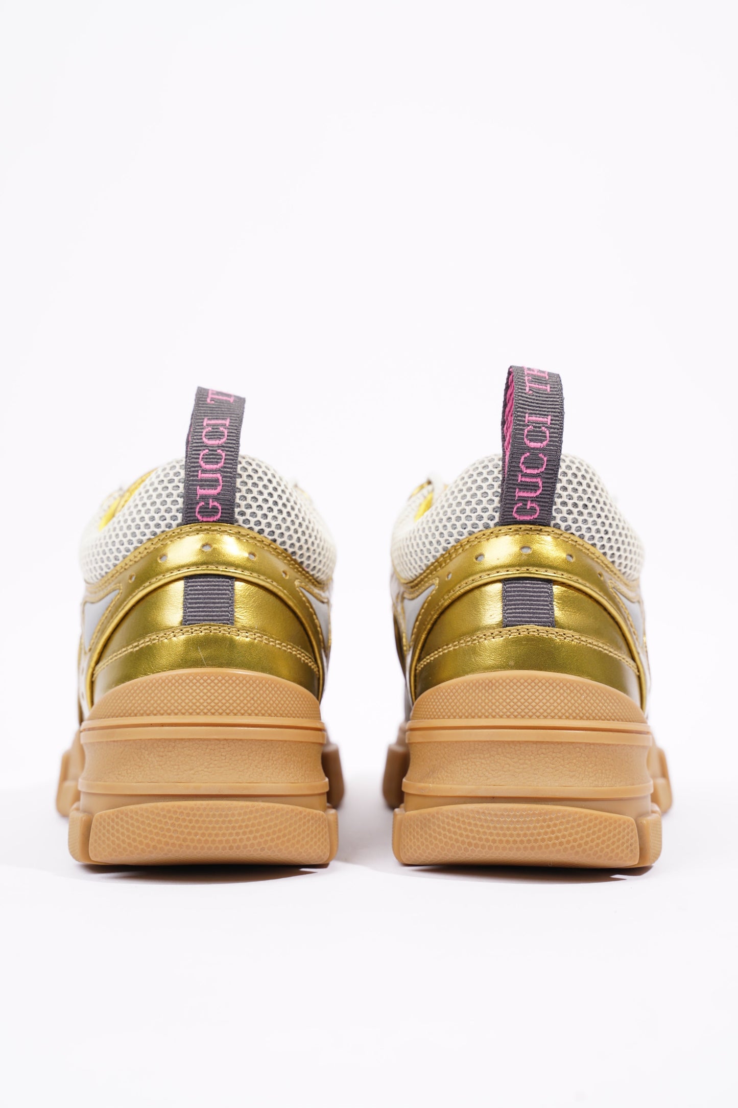 Gucci Womens Flashtrek Gold / White EU 37.5 / UK 4.5