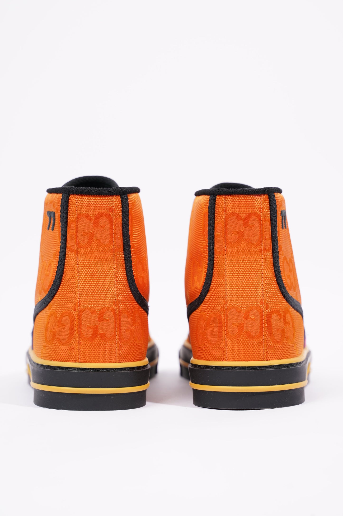 Gucci Mens Tennis 1977 High Top Sneaker Orange EU 40 / UK 6