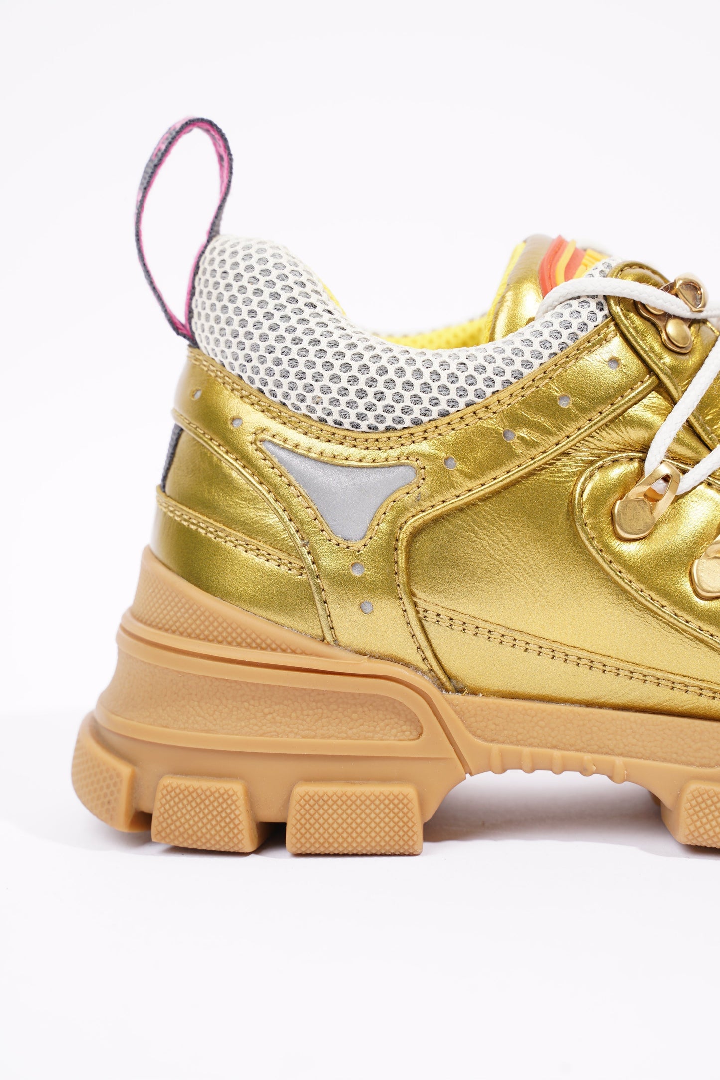 Gucci Womens Flashtrek Gold / White EU 37.5 / UK 4.5