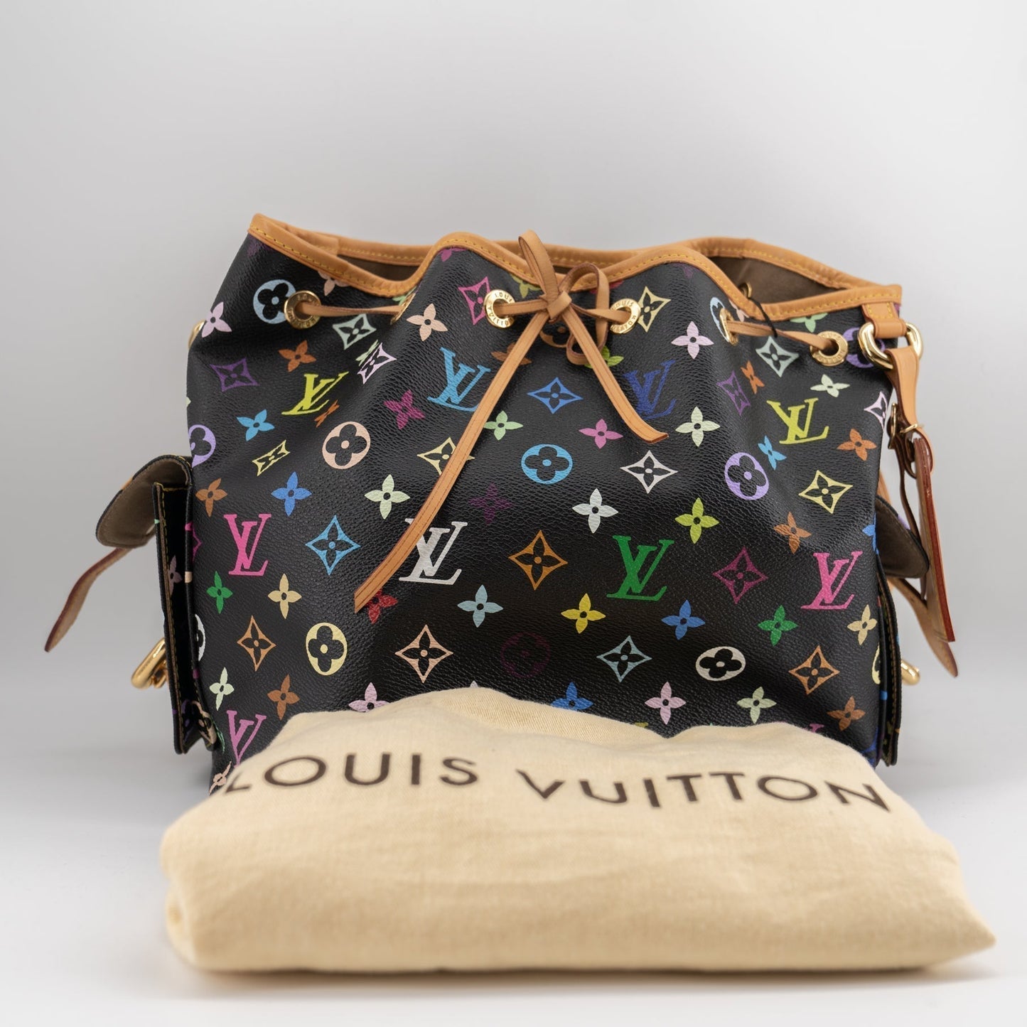 Louis Vuitton Black Monogram Multicolor Petit Noe Bag
