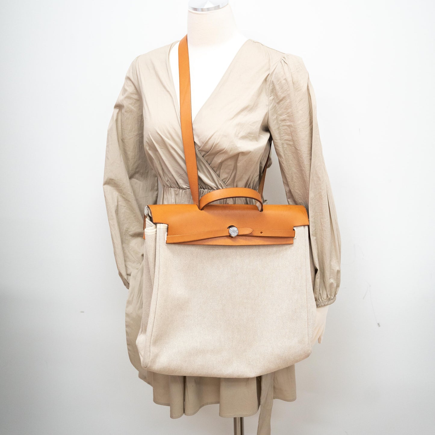 Hermes Herbag Backpack Sac A Dos Gold - [E Square] Stamp