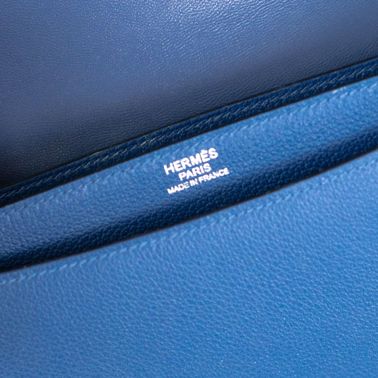Hermes 2002 Veau Evercolor Bleau - IU Stamp