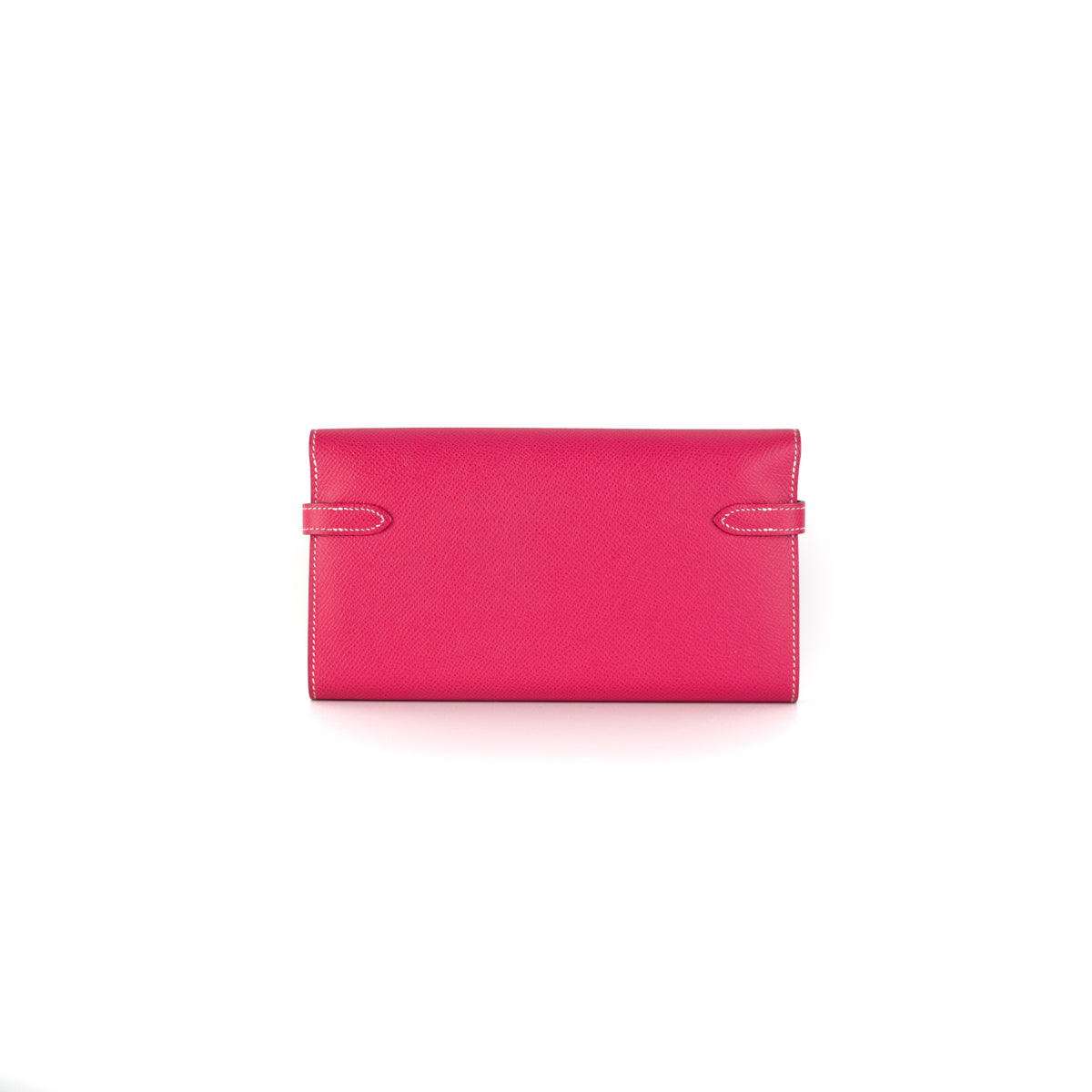 Hermes Portefeuille Kelly Classique Epsom Rose tyrien- O Stamp