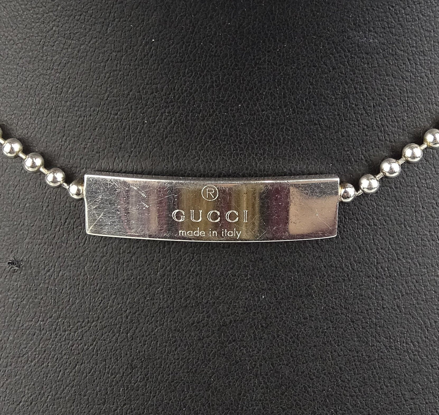 Gucci Sterling Silver Children's Gucci Plate Choker
