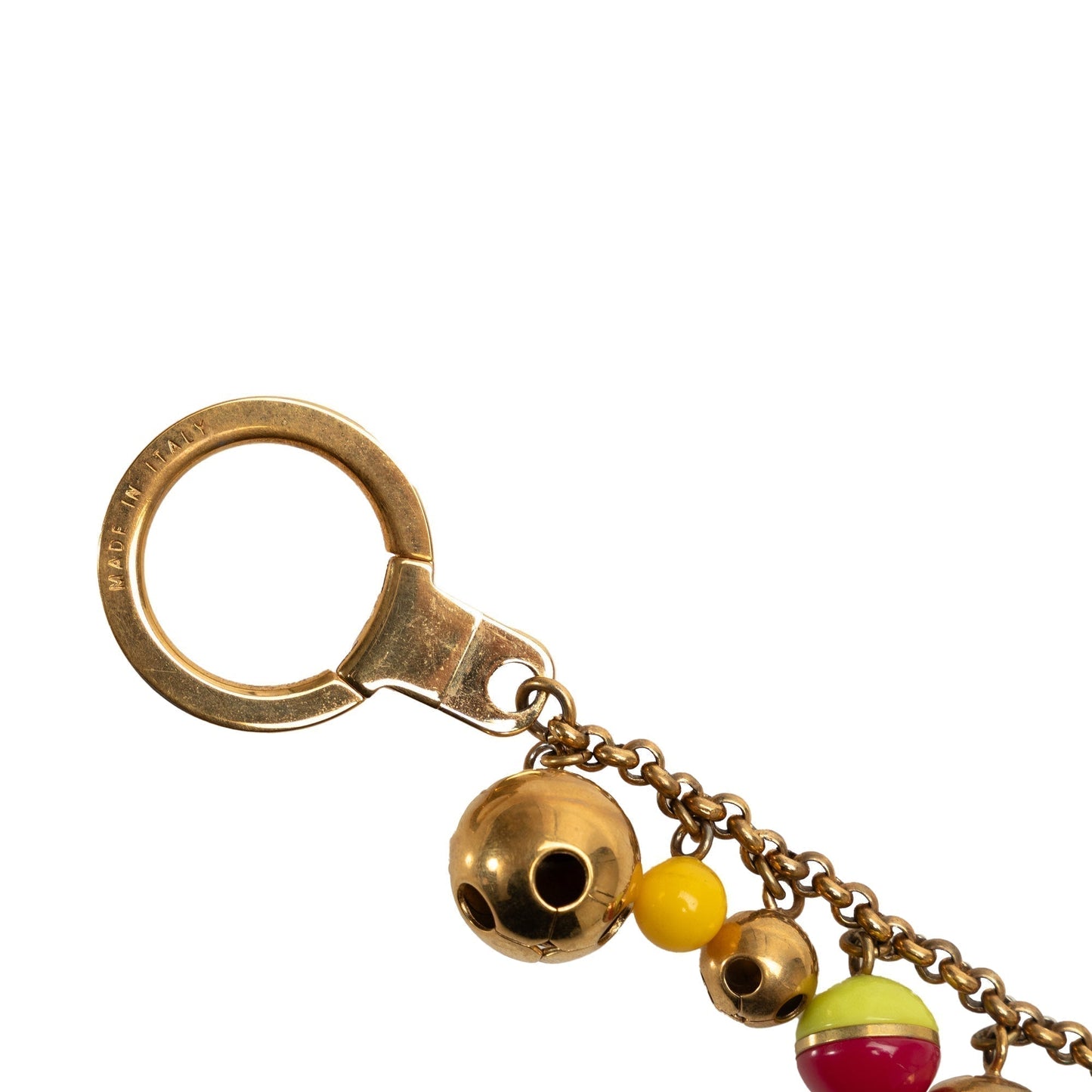 Gold Louis Vuitton Porte Cles Chaine Grelots Bag Charm Key Chain