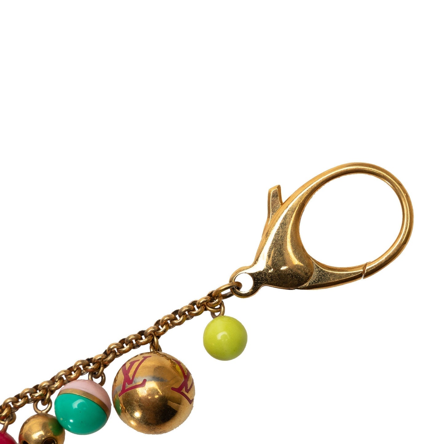 Gold Louis Vuitton Porte Cles Chaine Grelots Bag Charm Key Chain