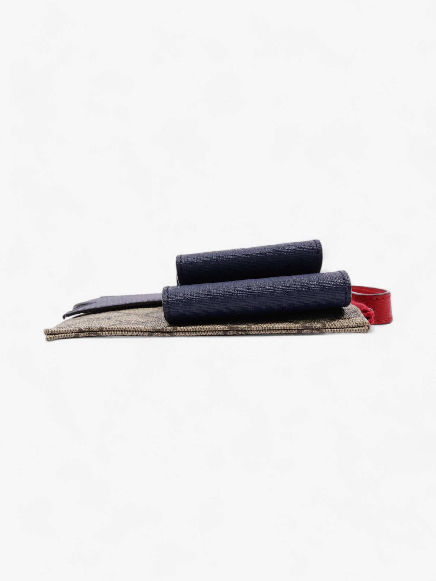 Gucci GG Bow Wristlet GG Supreme / Blue / Red Coated Canvas