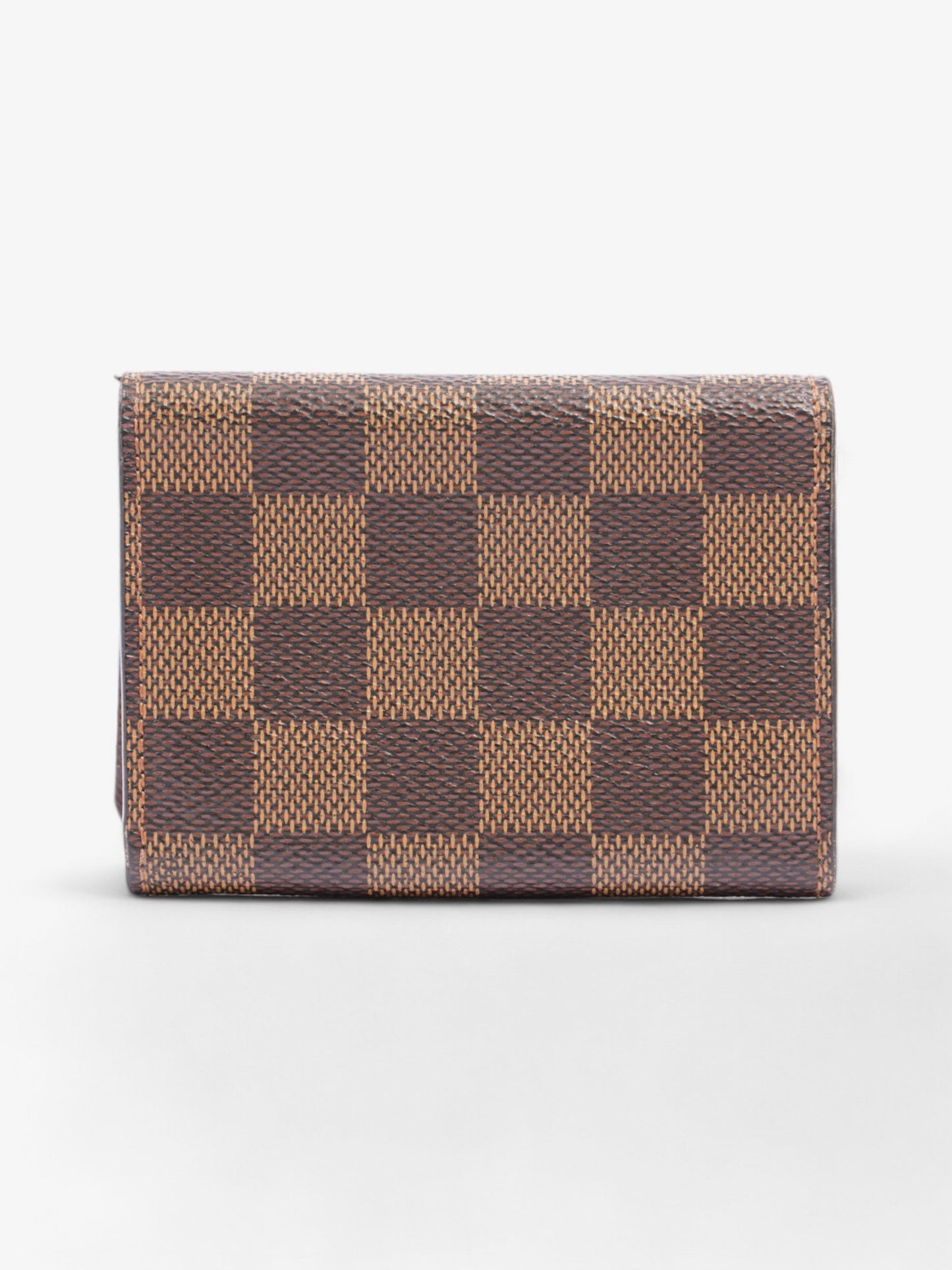 Louis Vuitton Card Case Holder Damier Ebene Coated Canvas