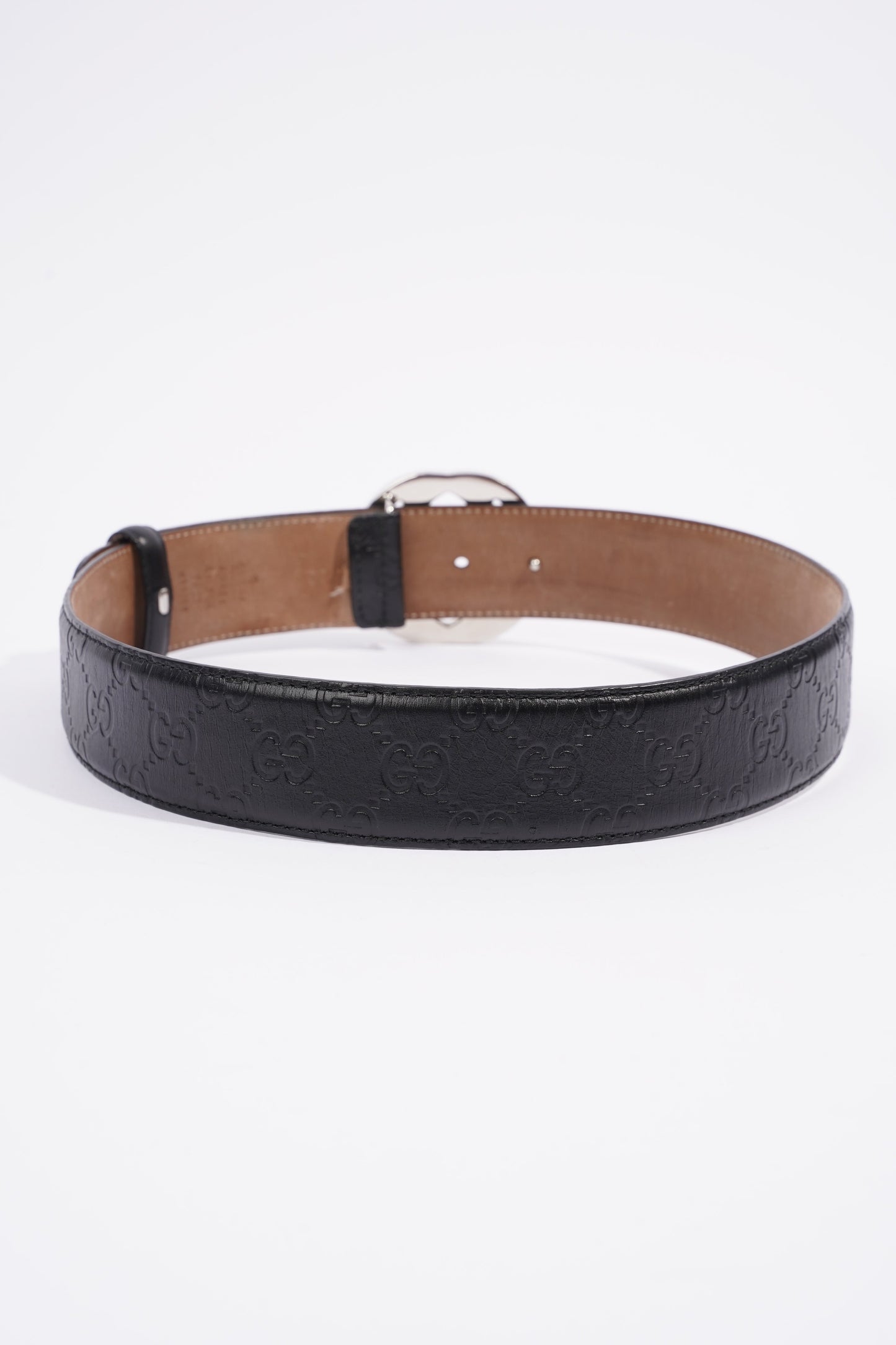 Gucci Signature Leather Belt Black GG Supreme Leather 75cm 30"