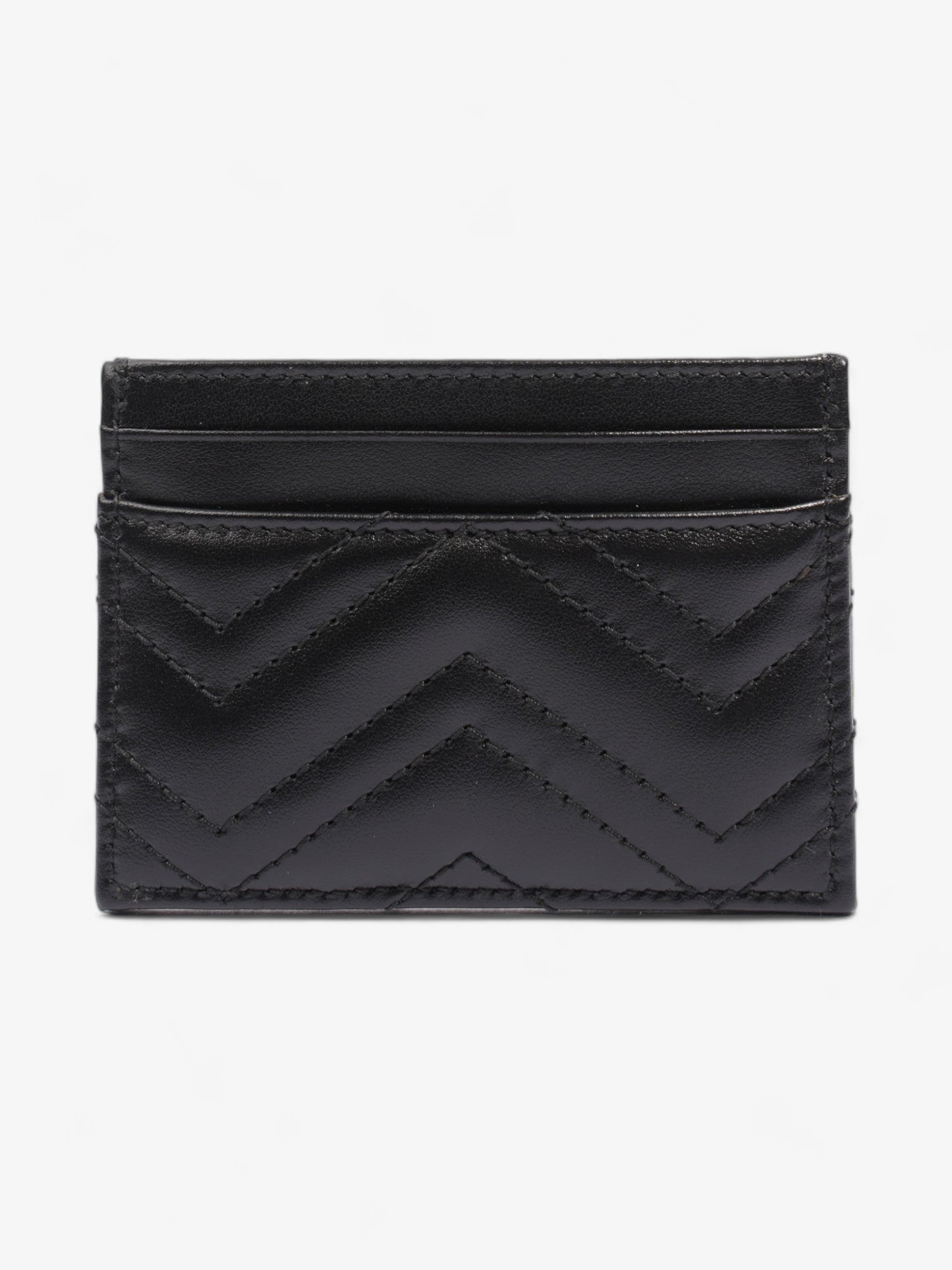 Gucci GG Marmont Card Holder Black Matelasse Leather