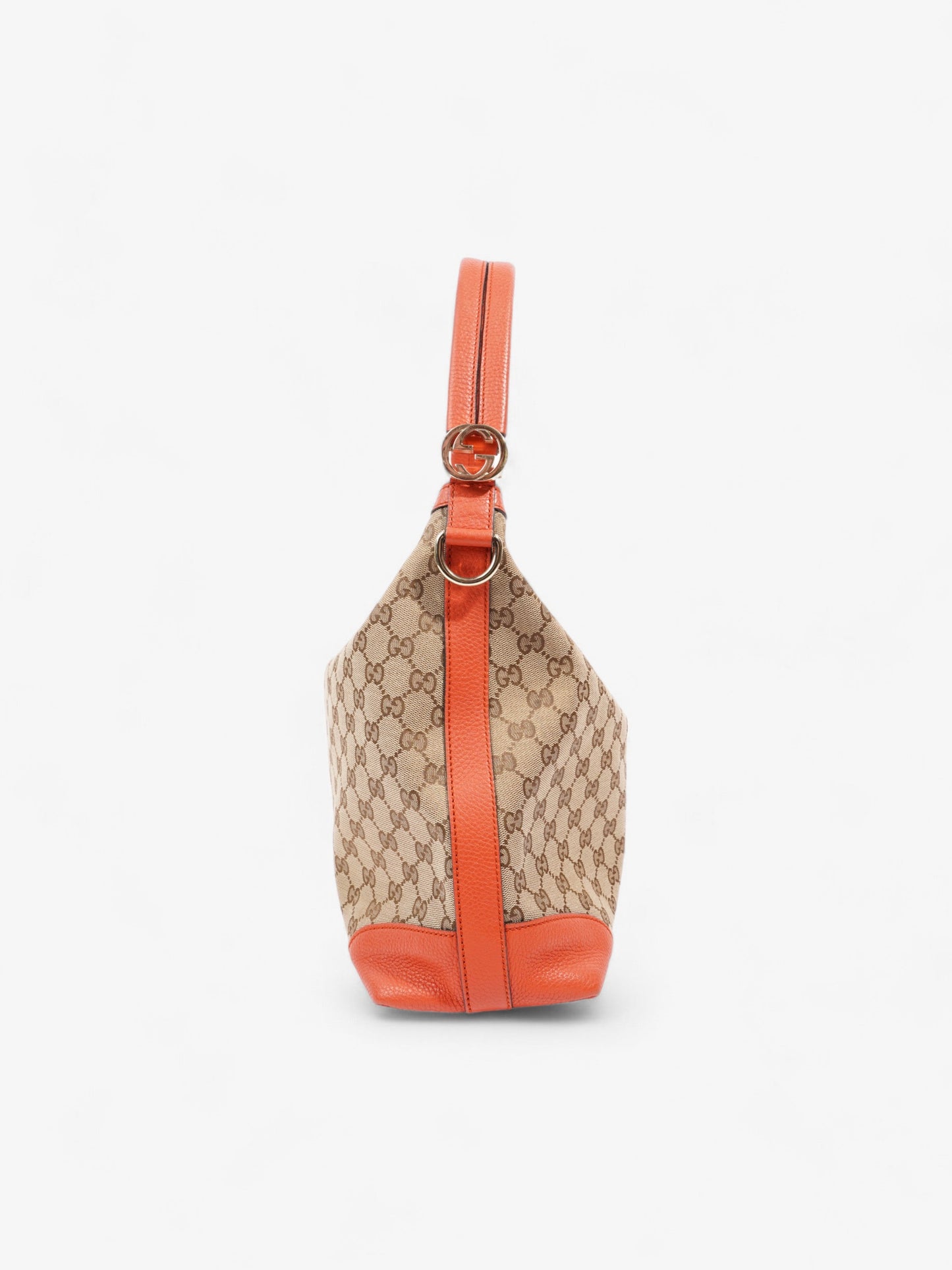 Gucci GG Hobo Beige And Ebony GG Supreme / Orange Canvas