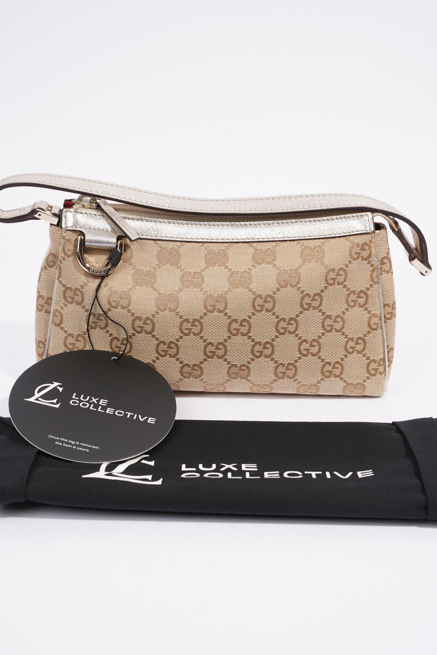 Gucci GG Pouch Beige Canvas