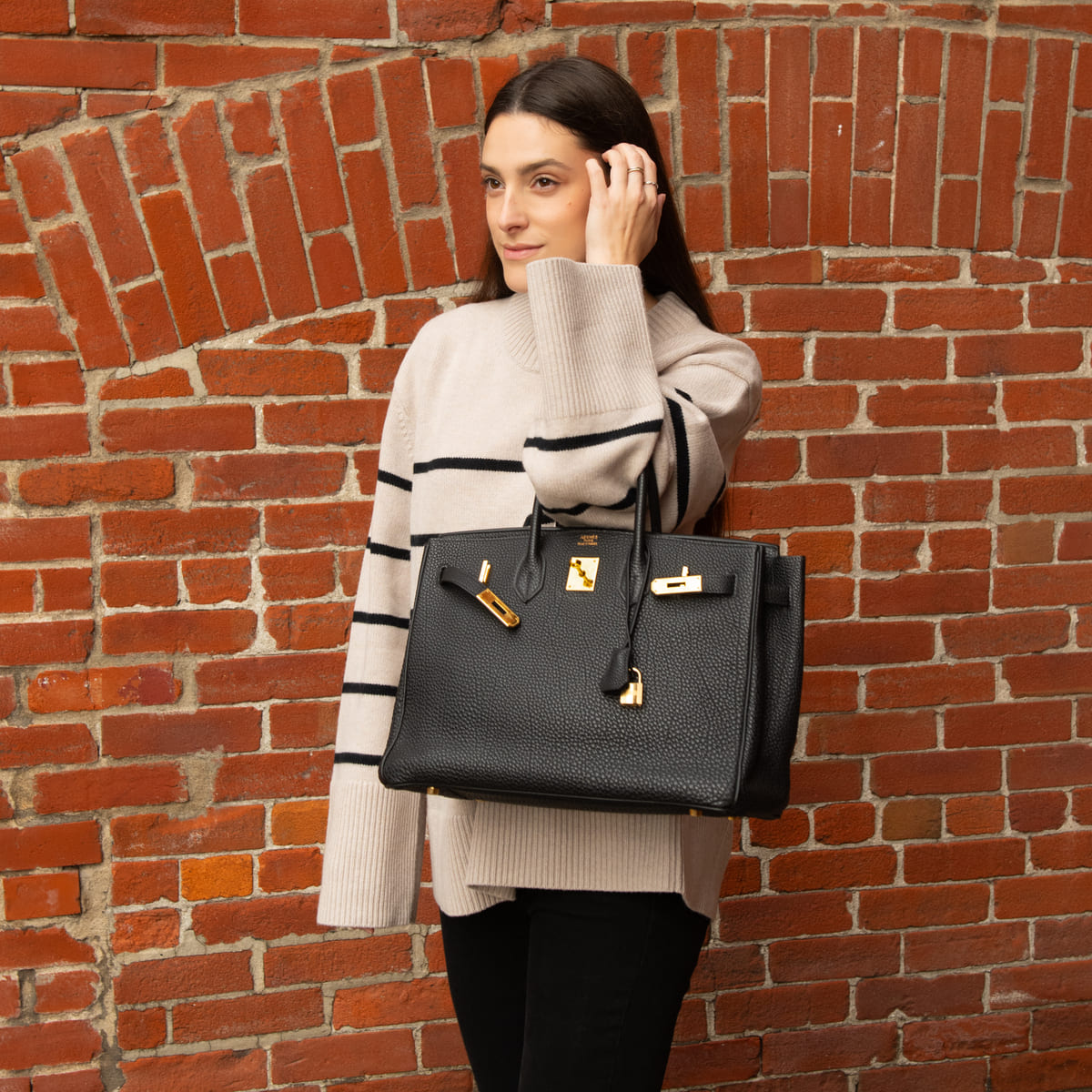 Hermes Black Fjord Birkin 35