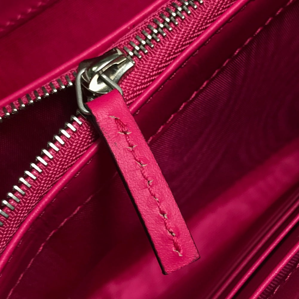 GUCCI Long Wallet Purse 524967 leather Pink / Gold GUCCY logo Women Used