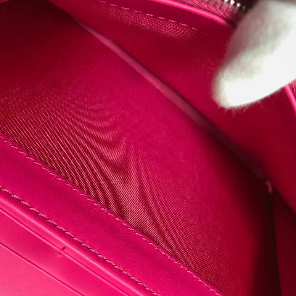 GUCCI Long Wallet Purse 524967 leather Pink / Gold GUCCY logo Women Used