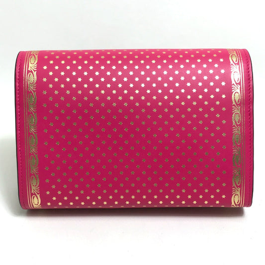 GUCCI Long Wallet Purse 524967 leather Pink / Gold GUCCY logo Women Used
