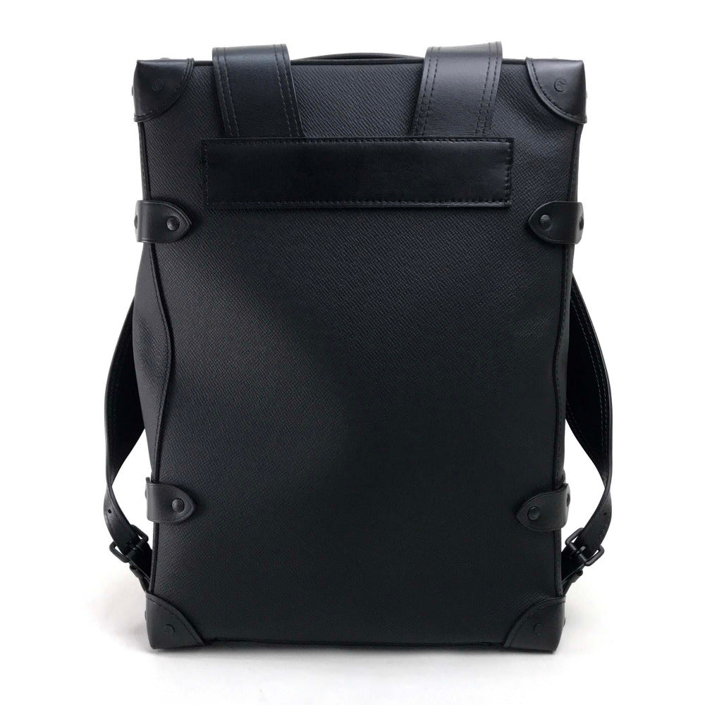LOUIS VUITTON Backpack M30337 Taiga Leather black taiga rainbow Soft Trunk Backpack PM mens Used