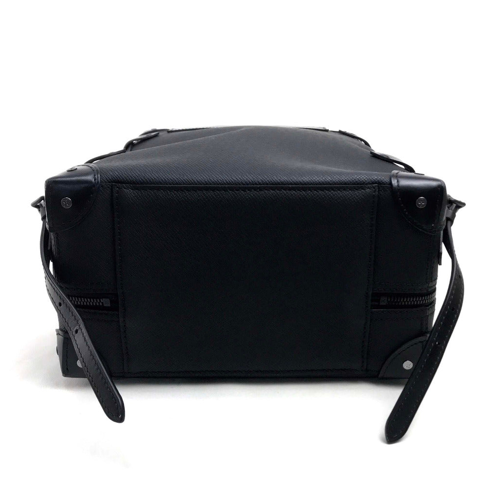 LOUIS VUITTON Backpack M30337 Taiga Leather black taiga rainbow Soft Trunk Backpack PM mens Used