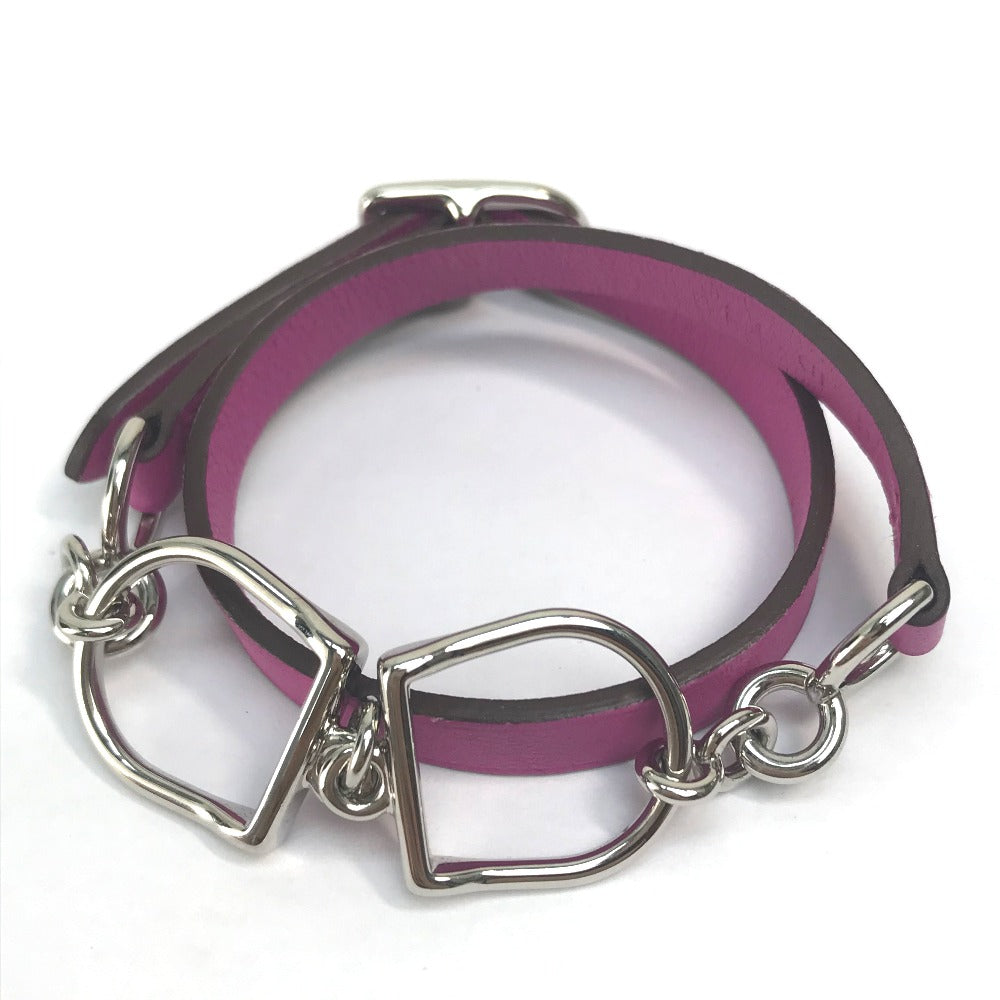 HERMES bracelet Vaux Swift purple Accessories Etrie de Bourtour Women T2 Used
