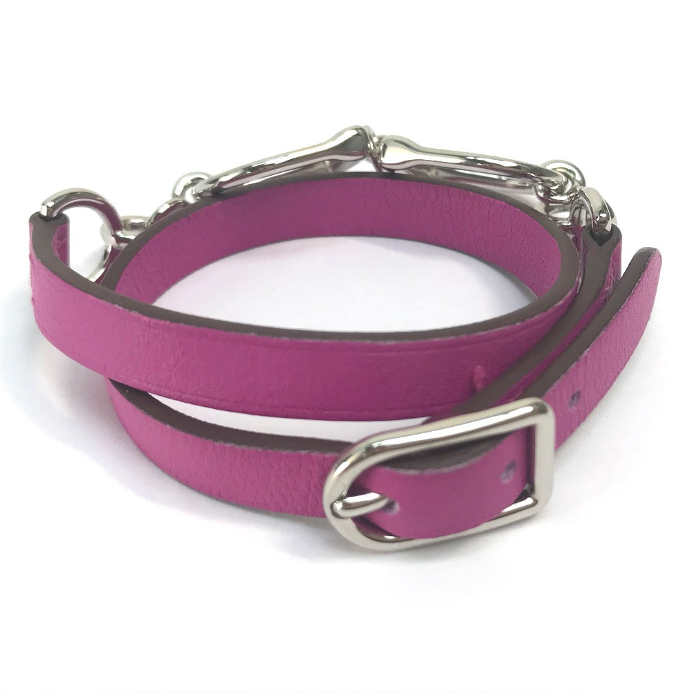 HERMES bracelet Vaux Swift purple Accessories Etrie de Bourtour Women T2 Used