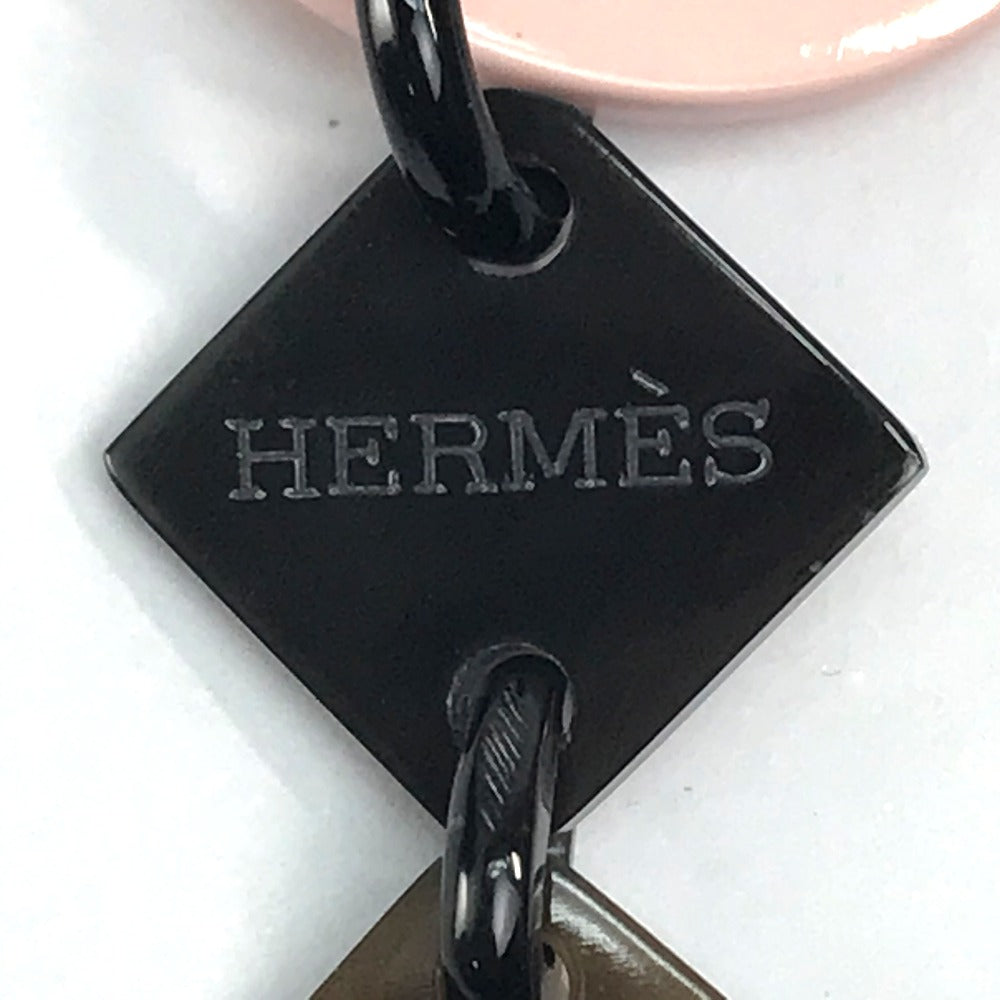 HERMES Necklace Buffalo horn Brown typex light pink HAVA Ava Women Used